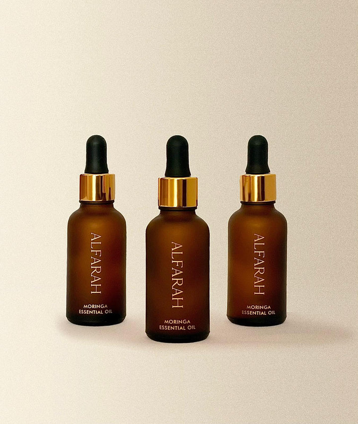 Blue Lotus Infused Moringa Oil for Skin & Hair - Bundle of 3